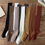 Cotton Knitting Women Stockings JK Japanese Style Girls Cute Long Socks Thigh High Stockings Fashion Solid Color Knee High Socks