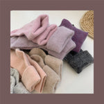 Solid Rabbit Hair Woman Socks Winter Thick Warmer Long Socks Japanese Kawaii Cute Thermal Cashmere Christmas Sock New Year Gifts