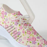 Fashion Printed Mesh Breathable Sneakers for Women 2023 New Lightweight Non Slip Flats Woman Comfortable Slip On Walking Shoes
