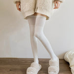 Japanese High School Girls Long Socks Stockings Women Winter Thick Warm Thigh High Stockings JK Lolita Thermal Thigh High Socks