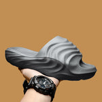 Women Cloud Slippers with Platform Soft Eva Outdoor  Summer Beach Shoes Unisex Thick Bottom Leisure Solid Cushion Couple Slides
