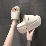Summer Bling Platform Slippers Woman Outdoor 8CM Beach Slides Shoes Women Wedges Non-slip Sandals Flip Flops Zapatos De Mujer