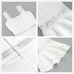 Elegant Women Bandage Dress 2023 New Sexy Lace Bodycon Clothes Club Party Evening Spaghetti Strap Dresses