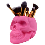 Skull Shaped Pen Pencil Holder Home Office Desk Makeup Supplies Office Organizer Accessory Prop