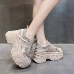 Women's Breathable Mesh Sports Sneakers Platform Non Slip Running Shoes for Women 2023 Spring Autumn Casual Chunky Shoes Woman