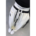 Spring Autumn High Waist Loose Casual Letter Embroidery Lantern Sweatpants Women Comfortable Bandage All-match Pants Trousers