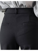 Fashion Business Pants Trousers Women Spring Summer High Waist Elegant Black Vintage Straight OL Flare Pants Female Autumn