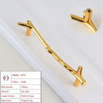 Vintage Tree Branch Furniture Handle Zinc Alloy Kitchen Cabinet Drawer Knob Wardrobe Cupboard Closet Door Pull Hardware Gold