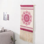 Wall Hanging Macrame Tapestry Home Decor Cotton Tassel Handmade Woven Bohemian geometric canvas Art background cloth tapestry