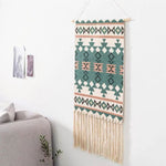 Wall Hanging Macrame Tapestry Home Decor Cotton Tassel Handmade Woven Bohemian geometric canvas Art background cloth tapestry