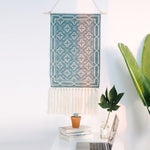 Wall Hanging Macrame Tapestry Home Decor Cotton Tassel Handmade Woven Bohemian geometric canvas Art background cloth tapestry