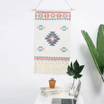 Wall Hanging Macrame Tapestry Home Decor Cotton Tassel Handmade Woven Bohemian geometric canvas Art background cloth tapestry