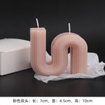 Wholesale Home decorative candle U-Shaped geometric scented candles Ins popular rainbow bridge room decor aroma candles decor