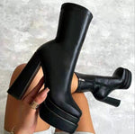 Winter Woman Shoe 2023 New in Fashion Platform Boots Ladies High Quality Luxury Women Leather Boots Super High Heels Boots Women