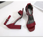 Women 2022 Summer Fashion Sandals Medium High Heel Block Heel Sandals Outdoor Fashion Sandals Women Heels Plus Size 33-41