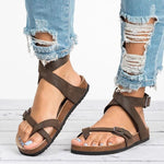 Women Sandals 2020 New Women Summer Sandals Plus Size 43 PU Leather Flat Sandals Female Flip Flop Casual Beach Shoes Ladies