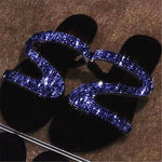 Women Summer Flat Bling Slippers Female Flip Flops Sandals Outdoor Beach Women Sandals  Glitter Shoes for Women
