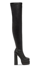 Women Thigh High Boots Double Platform Block High Heels Over The Knee Boots Zip Sexy Long Shoes Boots For Woman