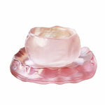 pink cups with handmade glass Japanese-style first snow master cup pink tea cups Kung Fu cups  bubble tea cup  tea cup