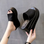 red white slippers Wedge Heels Women Sandals Platform Wedges Shoes Ladies Summer Sandals Beach Sandals High Platform Slippers